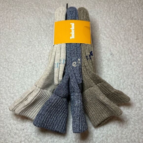 Timberland Women’s Cushioned Boot Socks Earth Tones Pack of 3 NWT - Picture 3 of 5